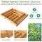 JumblWare 12.99 x 16.73 x 1.89" Bamboo Drawer Organizer and Extendable Kitchen Silverware Organizer